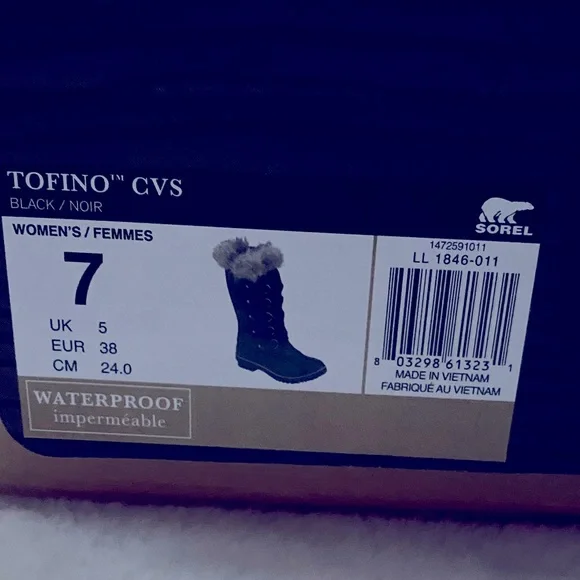 New Sorel Tofino Faux Fur Waterproof Boot Size 7 - Picture 5 of 5